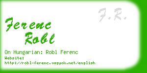 ferenc robl business card